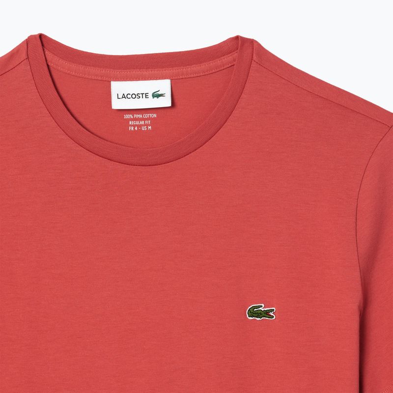 Lacoste men's t-shirt TH6709 sierra red 5