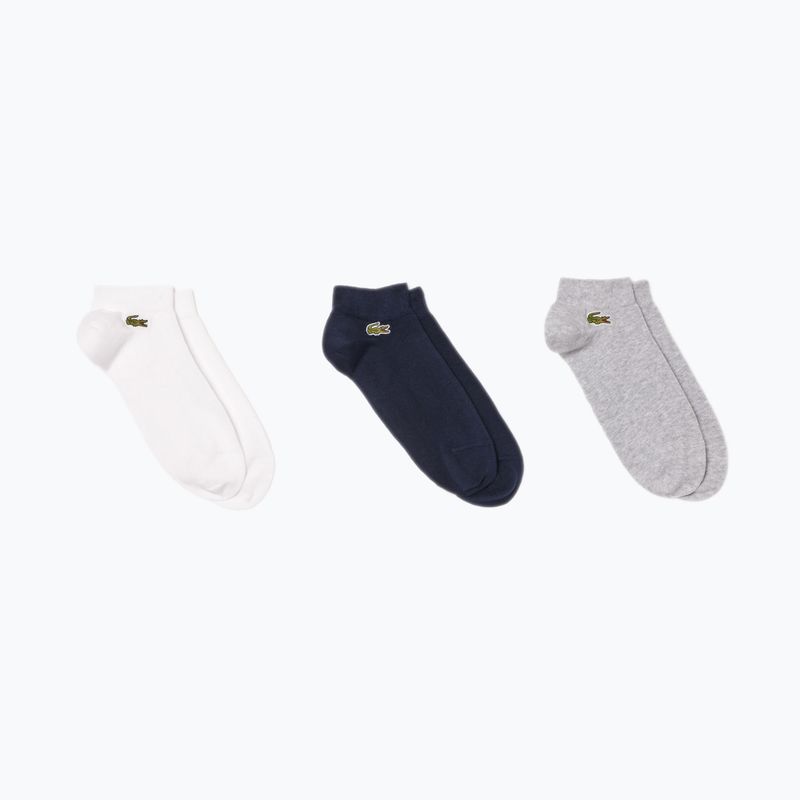 Lacoste socks RA2917 3 pairs silver chine/navy blue/white