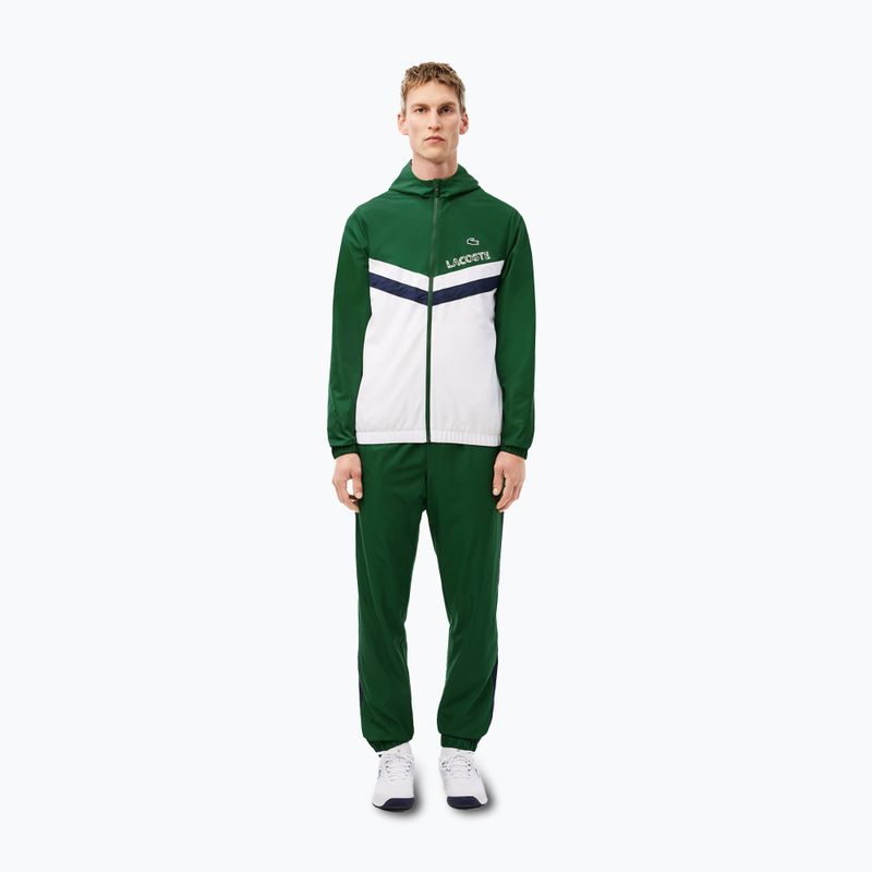 Lacoste men's tracksuit WH4241 green/white/navy blue