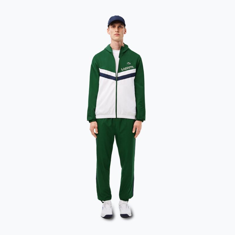 Lacoste men's tracksuit WH4241 green/white/navy blue 4