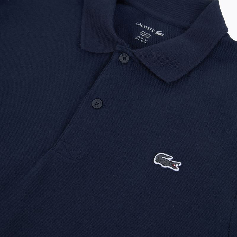 Men's polo longsleeve Lacoste DH5523 navy blue 3