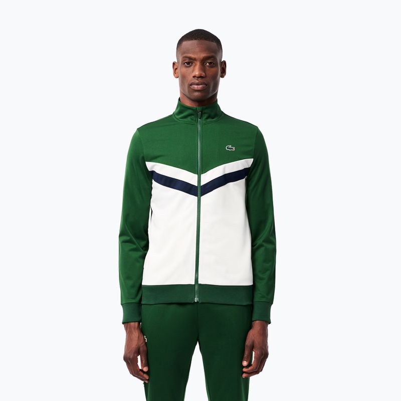 Lacoste men's SH2646 green / white / navy blue sweatshirt