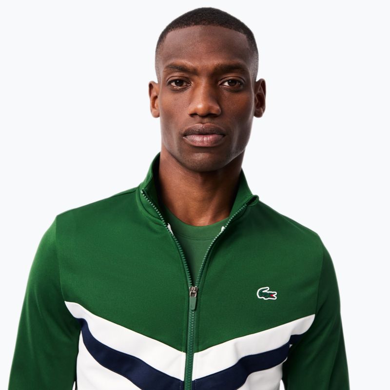 Lacoste men's SH2646 green / white / navy blue sweatshirt 4