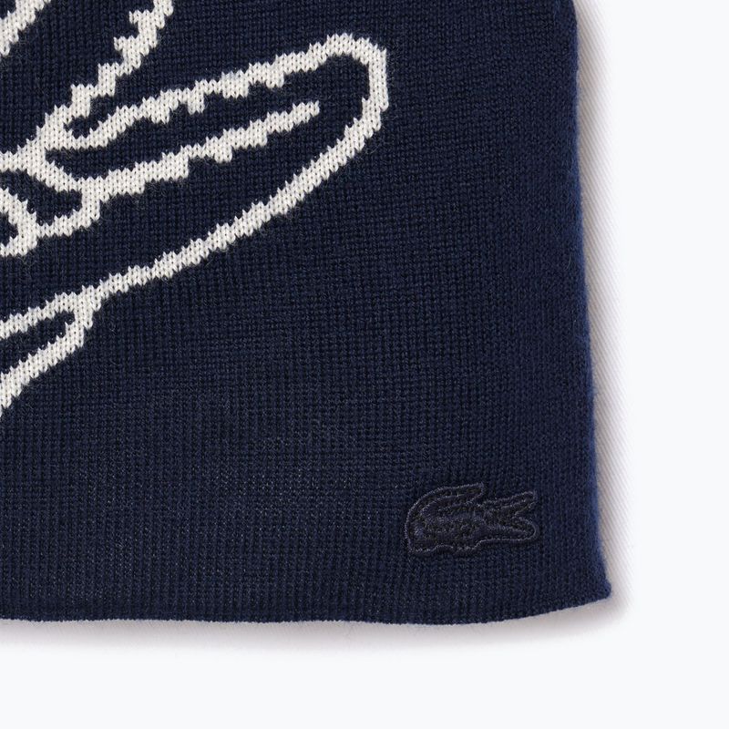 Lacoste winter cap RB3021 navy blue/flour 2