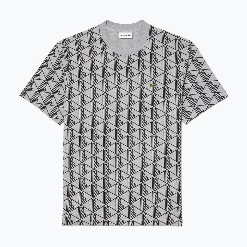 Lacoste men's t-shirt TH2831 silver chine/black 5