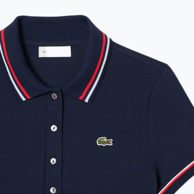 Women's polo shirt Lacoste Polo DF9599 navy blue/rill/grenadine 5