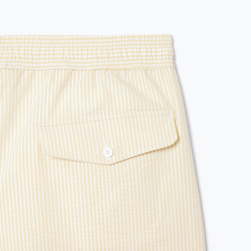 Men's Lacoste swim shorts MH9089 white/yellow 4