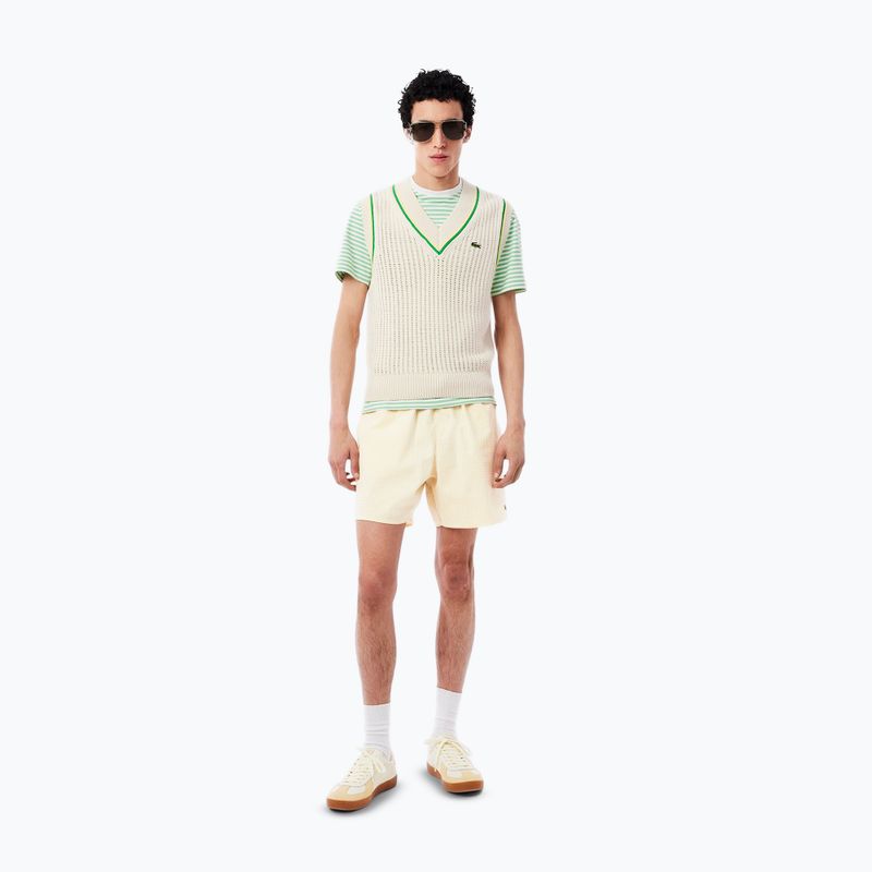 Men's Lacoste swim shorts MH9089 white/yellow 7