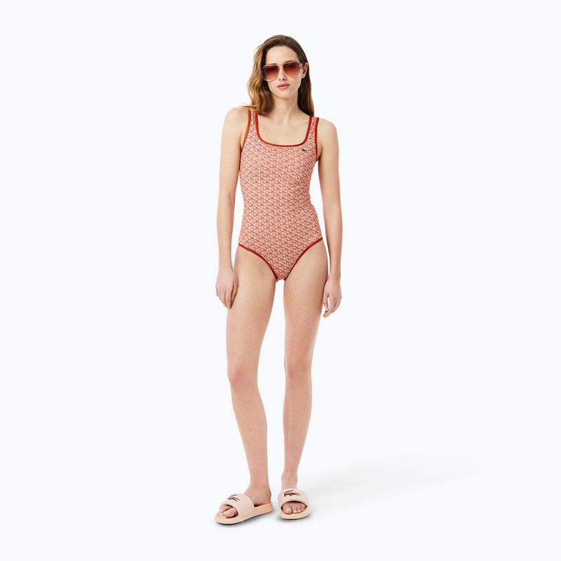 Lacoste women's swimsuit MF9608 iberis/latte 4