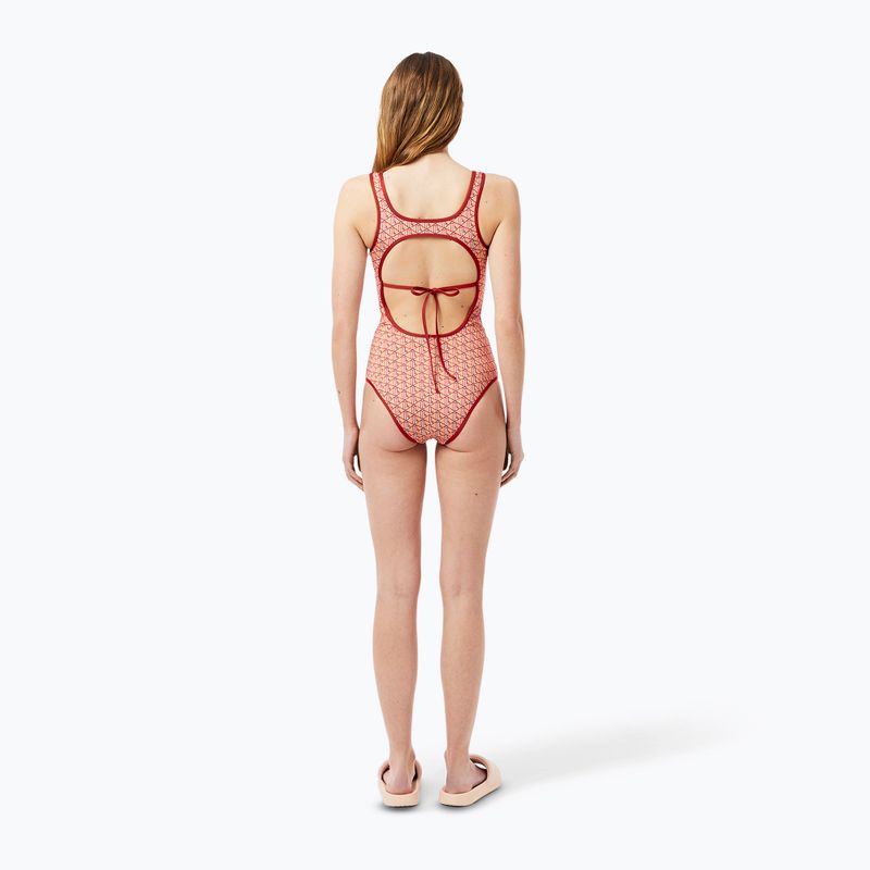 Lacoste women's swimsuit MF9608 iberis/latte 5