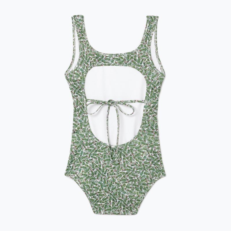 Lacoste women's swimsuit MF9608 green/flour 2