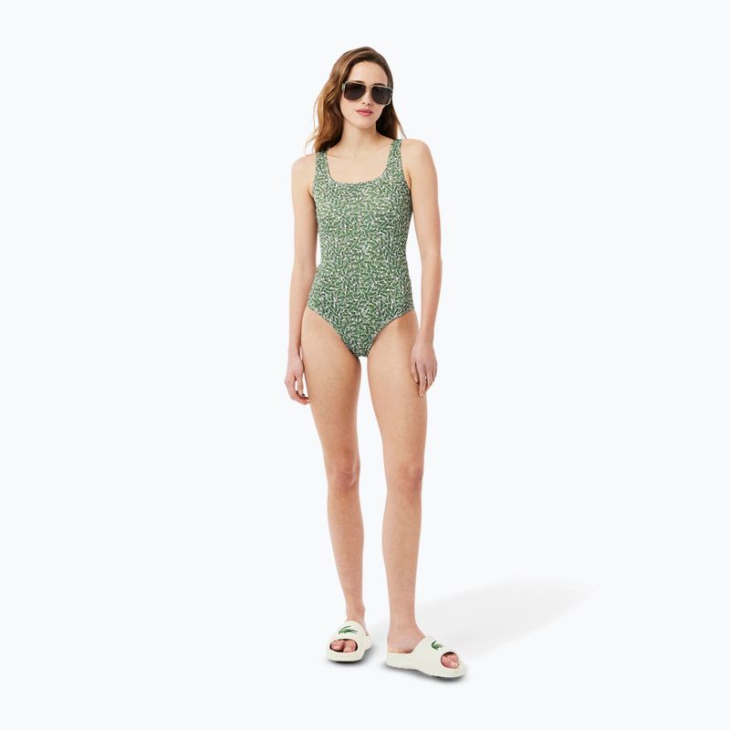 Lacoste women's swimsuit MF9608 green/flour 4