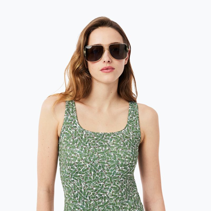 Lacoste women's swimsuit MF9608 green/flour 6