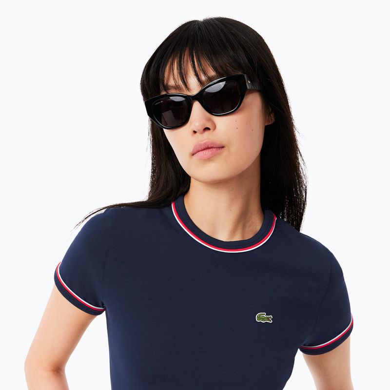 Women's T-shirt Lacoste TF0347 navy blue/rill/grenadine 3