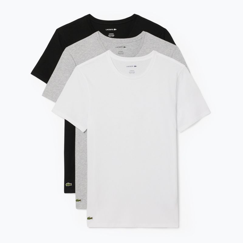 Men's T-shirt Lacoste TH9007 3-pak white/silver chine/black 6