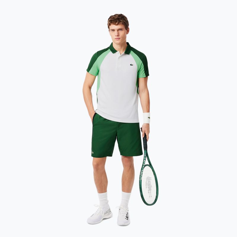 Men's Tennis Shirt Lacoste Polo DH8963 white/liamone green 2