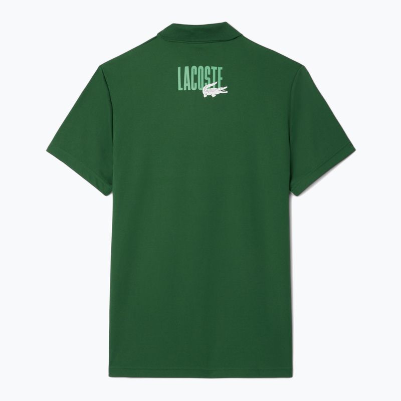 Men's Tennis Shirt Lacoste Polo DH8963 white/liamone green 6