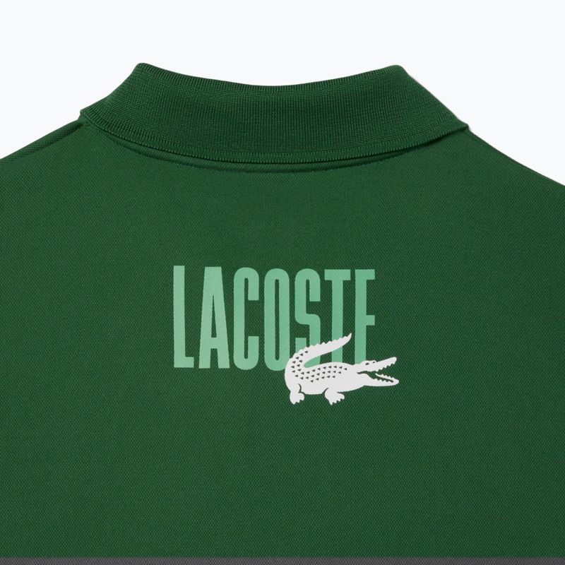 Men's Tennis Shirt Lacoste Polo DH8963 white/liamone green 8