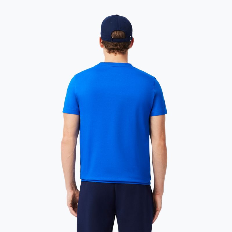 Men's tennis shirt Lacoste TH1044 gipsy white/navy blue 2