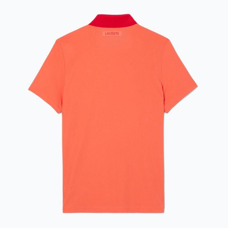 Men's polo tennis shirt Lacoste Polo DH8971 mango tree red 6