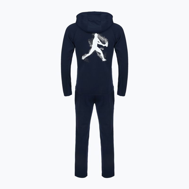Men's tennis tracksuit Lacoste WH3108 navy blue/navy blue 2