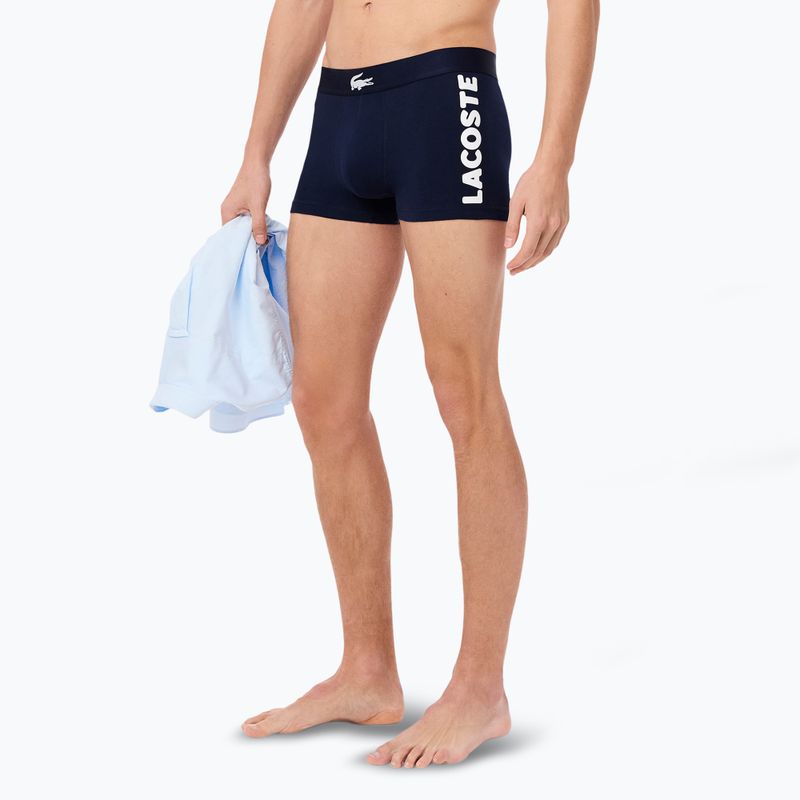 Men's boxer briefs Lacoste 5H1291 3-pack navy blue/white/silver ch 3