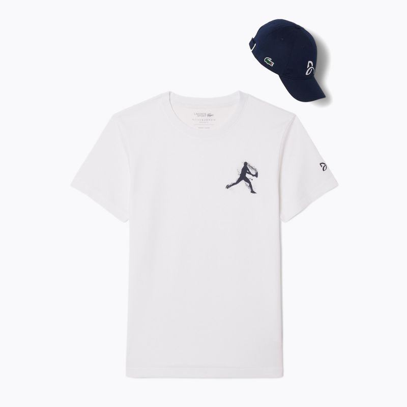 Men's tennis shirt Lacoste TH1044 white/navy blue