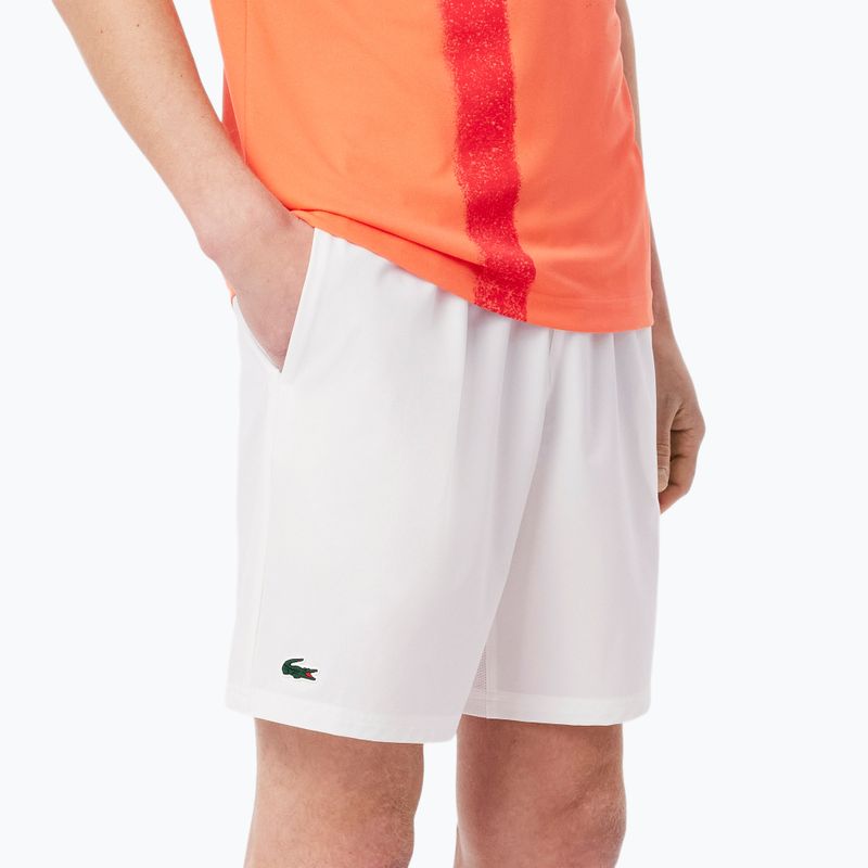 Lacoste men's tennis shorts GH7413 white/mango tree red
