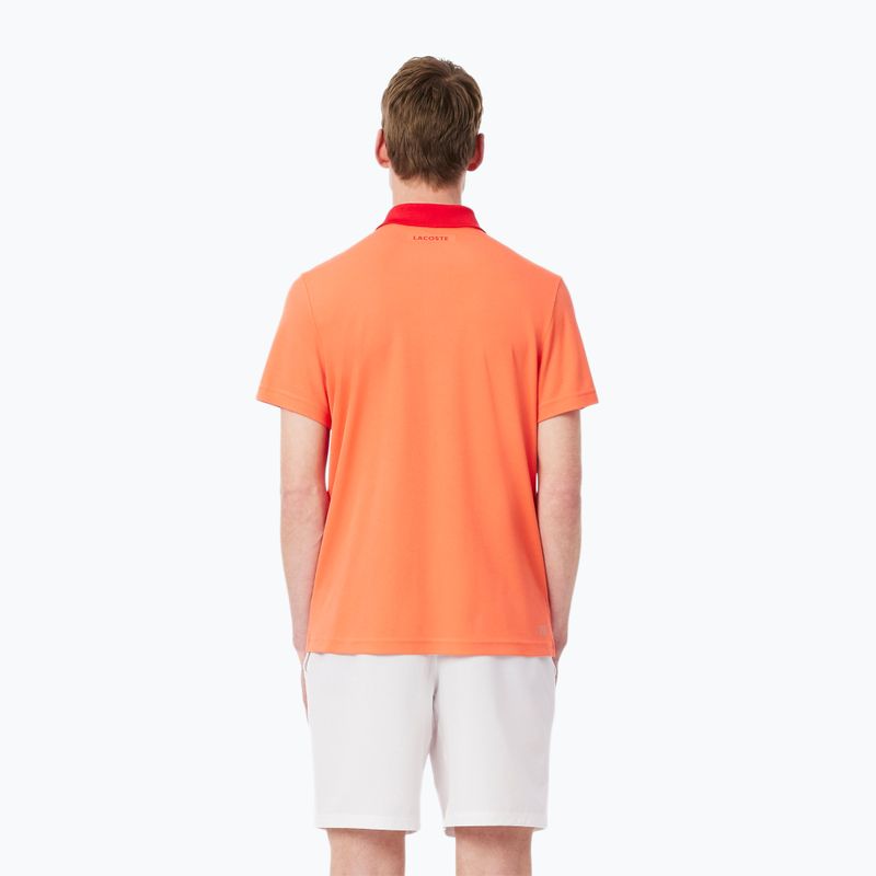Lacoste men's tennis shorts GH7413 white/mango tree red 2