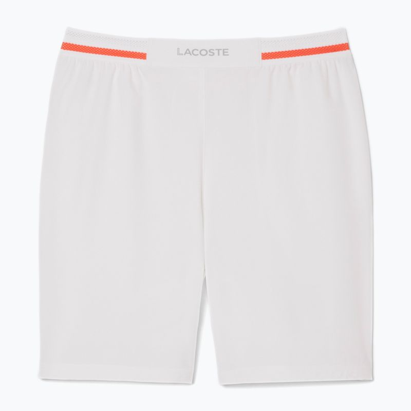 Lacoste men's tennis shorts GH7413 white/mango tree red 4