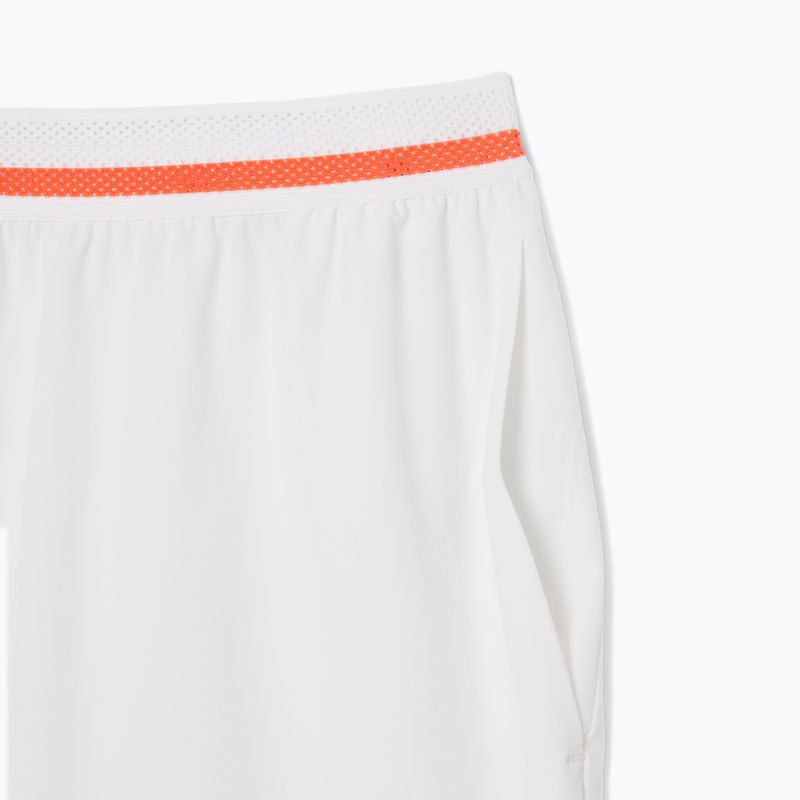Lacoste men's tennis shorts GH7413 white/mango tree red 6
