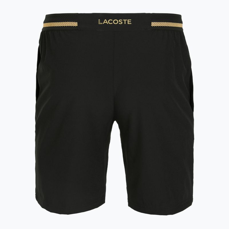 Lacoste men's tennis shorts GH7413 black/gold 2