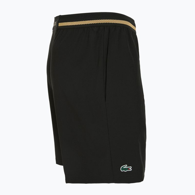 Lacoste men's tennis shorts GH7413 black/gold 3