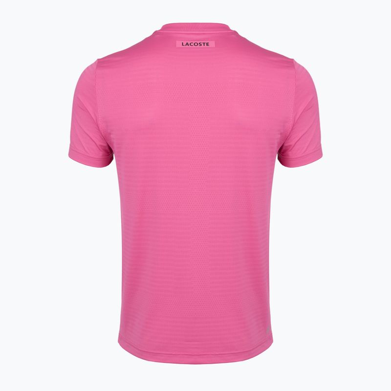 Men's tennis shirt Lacoste TH0004 fuchsia pink 2