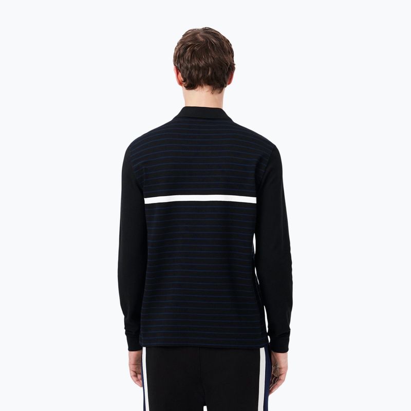 Men's polo longsleeve Lacoste Polo PH9776 black/navy blue 3