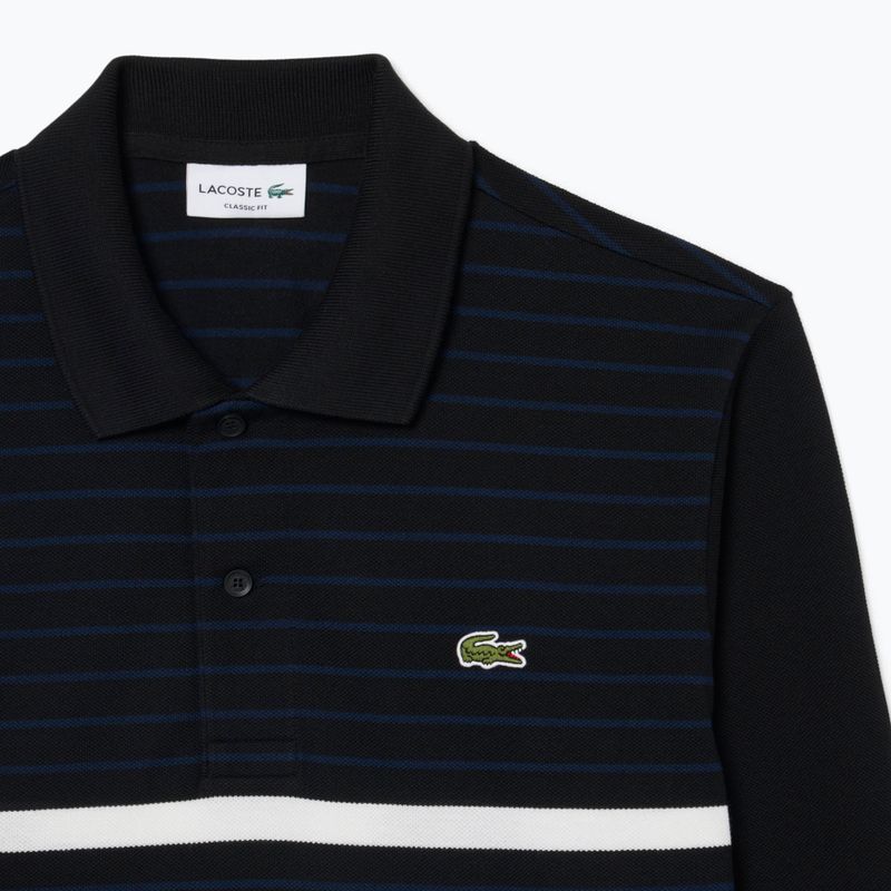 Men's polo longsleeve Lacoste Polo PH9776 black/navy blue 6