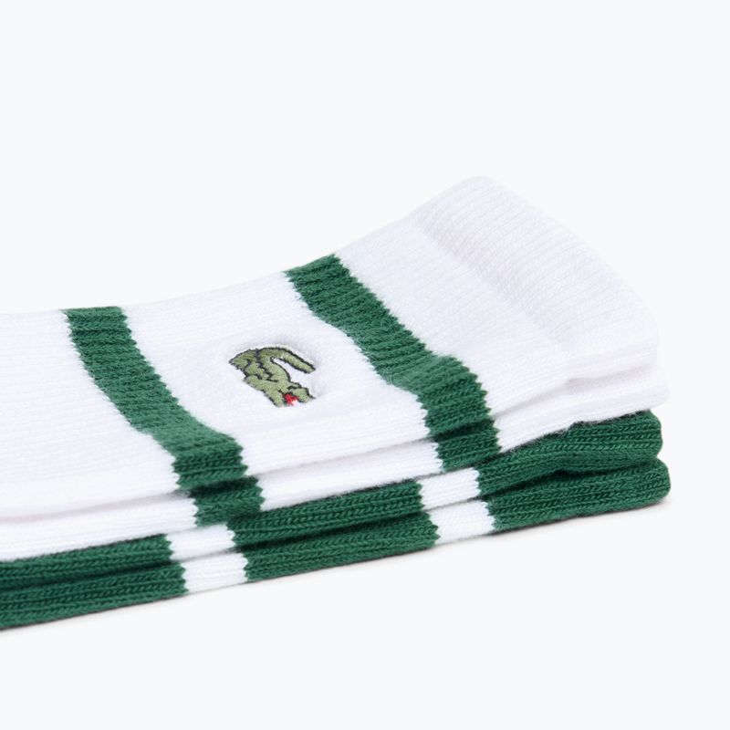 Socks Lacoste RA9189 Ankle 3-pak green/white 2
