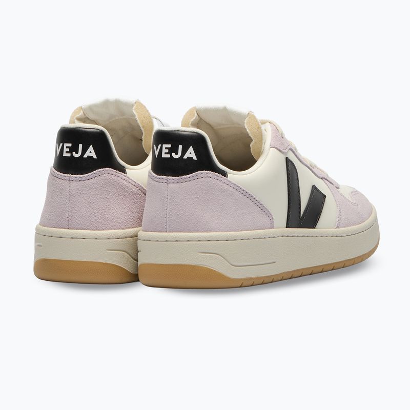 Women's shoes VEJA V-10 Prime Leather pure/black/parme 3