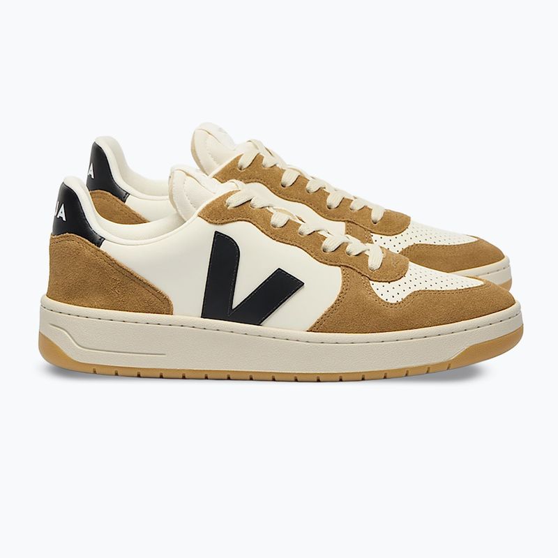Men's shoes VEJA V-10 Prime Leather pure/black/tent 2