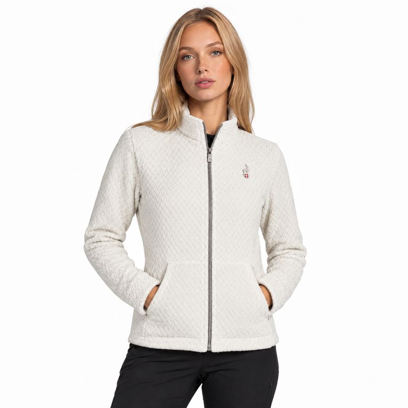 Women's fleece sweatshirt Aulp Becco Coral Fleece white 1