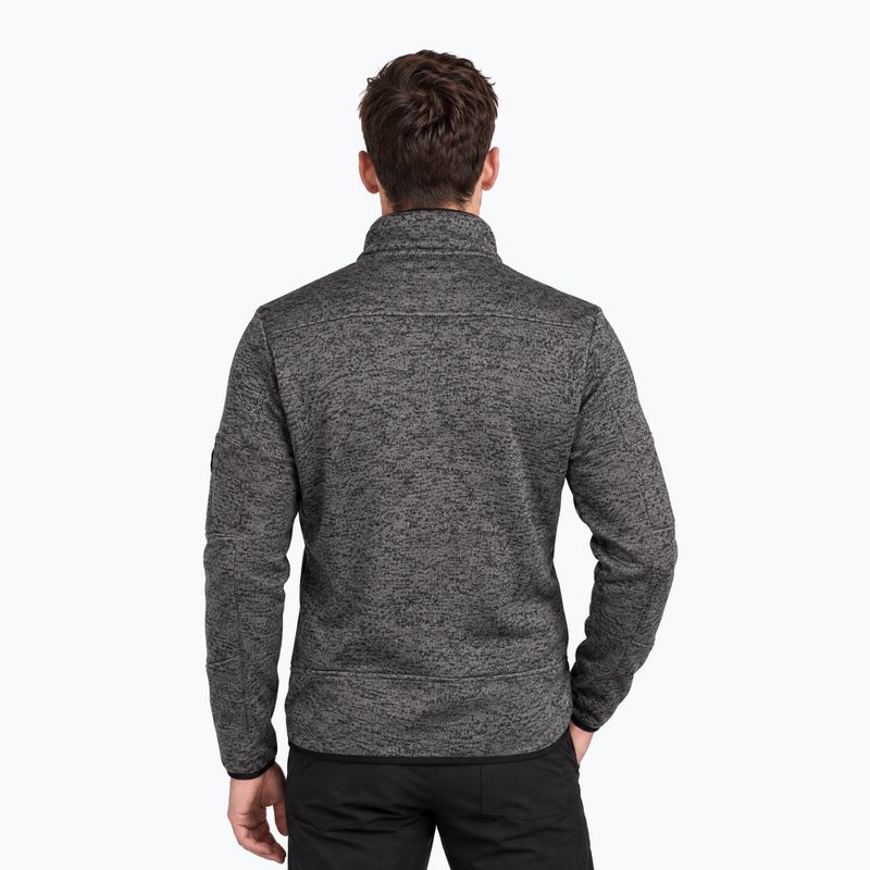 Men's fleece sweatshirt Aulp Navoy Melanged Knit anthracite 1 2