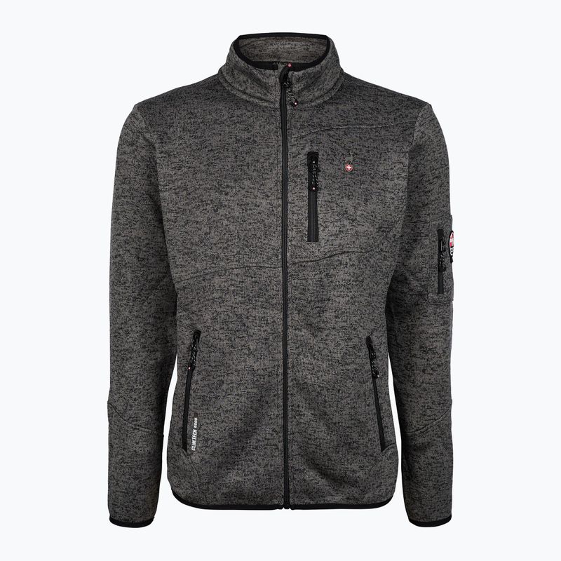 Men's fleece sweatshirt Aulp Navoy Melanged Knit anthracite 1 3