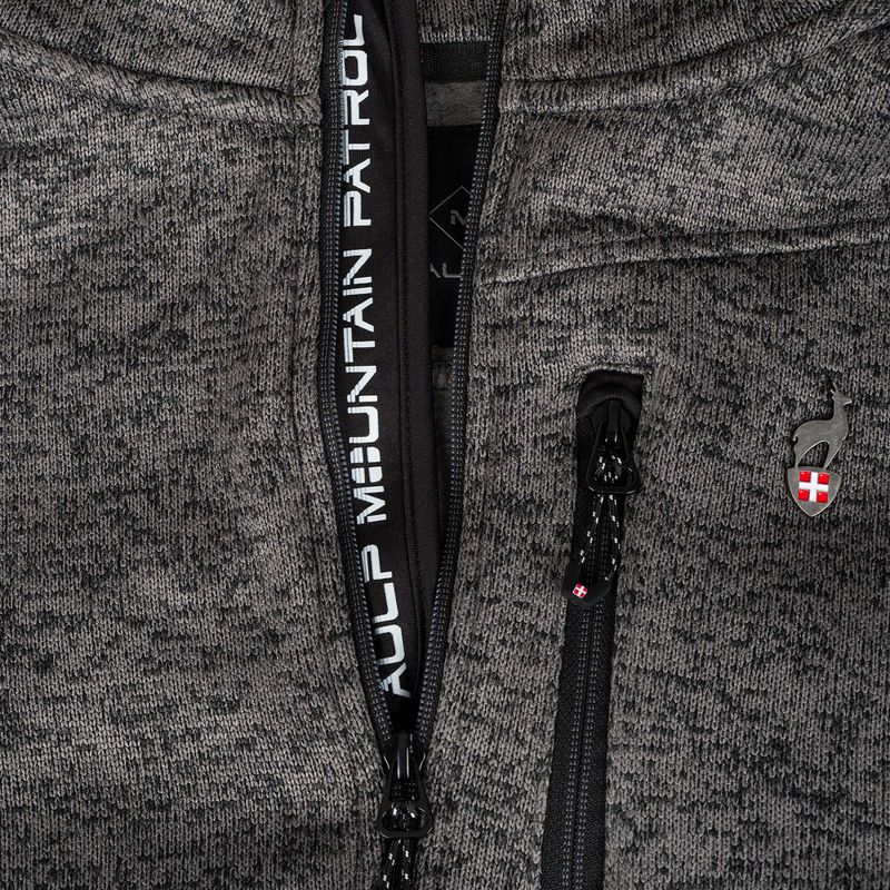 Men's fleece sweatshirt Aulp Navoy Melanged Knit anthracite 1 5