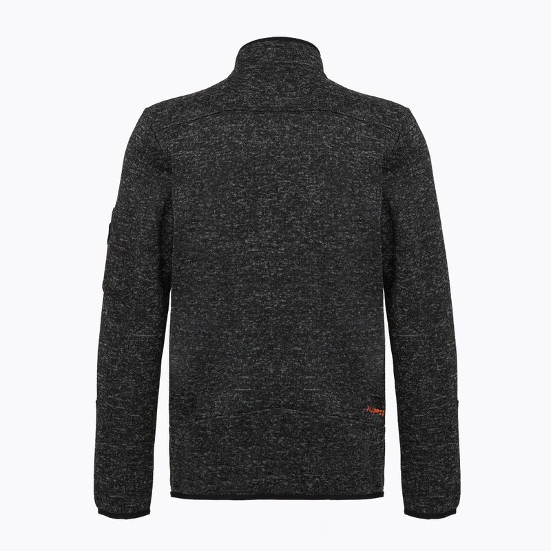 Men's fleece sweatshirt Aulp Navoy Melanged Knit black 1 2