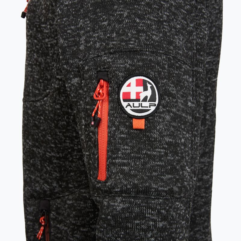 Men's fleece sweatshirt Aulp Navoy Melanged Knit black 1 3