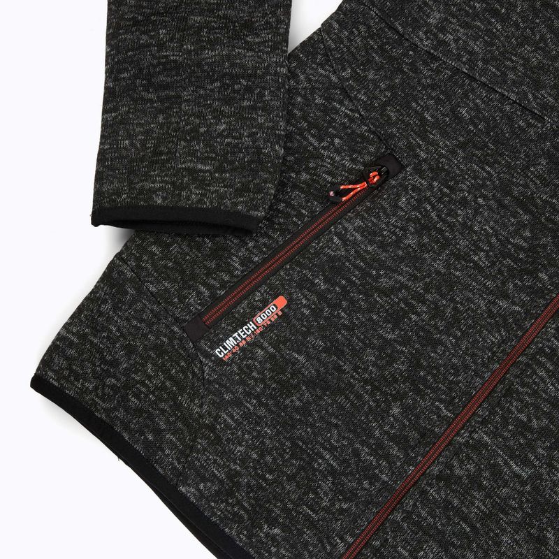 Men's fleece sweatshirt Aulp Navoy Melanged Knit black 1 5