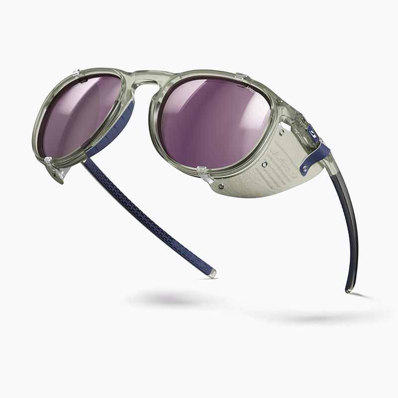 Sunglasses Julbo Millenium Polarized HD shiny transparent army green/white/blue 5