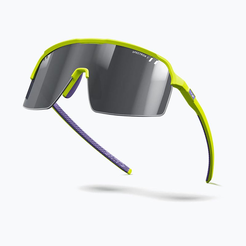 Julbo Intensity Spectron matt fluorescent yellow/silver flash sunglasses 5