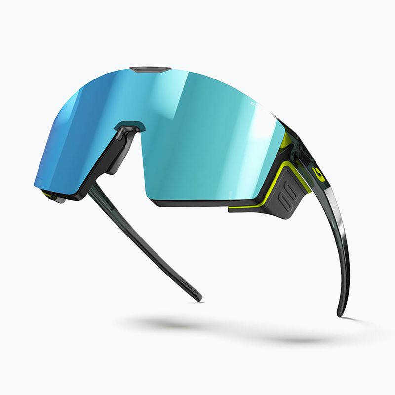 Sunglasses Julbo Edge Cover Polarized HD matte fluorescent yellow/shiny transparent black 4