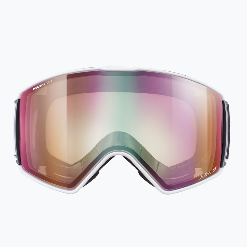 Ski goggles Julbo Launcher Reactiv High Contrast white/black/flash purple 3